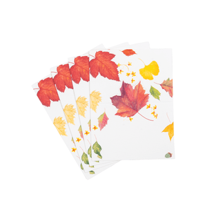 Caspari Swirling Leaves White Place Cards - includes 8 Place Cards 95909P