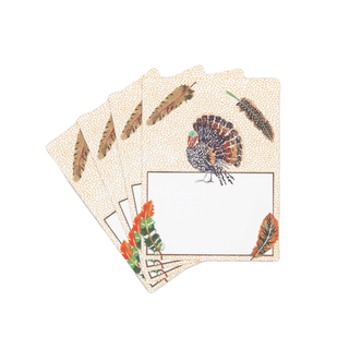 Caspari Plumage Place Cards - includes 8 Place Cards 95910P