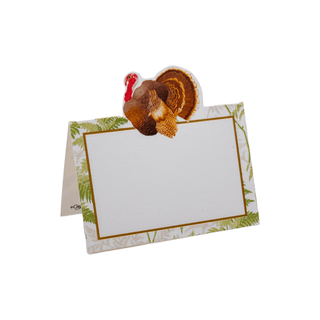 Caspari Turkey Among Ferns Foil Place Cards - includes 8 Cards 95911P