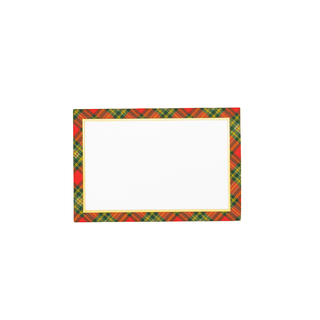 Caspari Tartan Red Foil Place Cards - includes 8 Cards 95913P