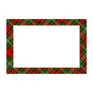 Caspari Tartan Red Foil Place Cards - includes 8 Cards 95913P