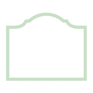 Caspari Arch Celadon Die Cut Place Card - 8 per package 95917P