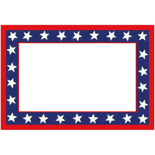 Caspari Stars, Stripes and Sparks Place Card - 8 per package 95922P