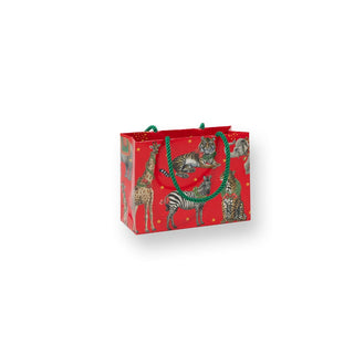 Caspari Wild Christmas Red Small Gift Bag - 1 Each 95952B1