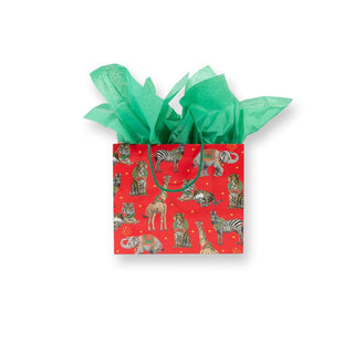 Caspari Wild Christmas Red Gift Bags 95952B3
