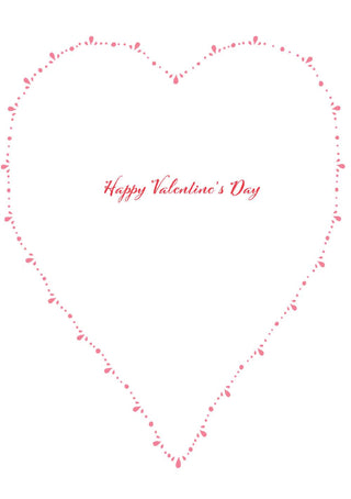 Caspari Be My Valentine Heart Valentine Die Cut Greeting Card - 1 card with envelope 96407-14