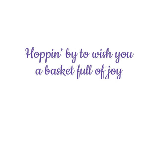 Caspari Happy Easter Bunny Basket Easter Die Cut Greeting Card - 1 card with envelope 96415-15