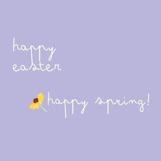 Caspari Spring Flowers Bunny Silhouette Easter Die Cut Greeting Card - 1 card with envelope 96416-15