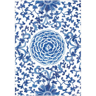 Caspari Blue And White Mother's Day Greeting Card - 1 card with envelope 96422-16