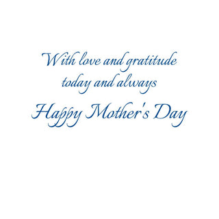 Caspari Blue And White Mother's Day Greeting Card - 1 card with envelope 96422-16