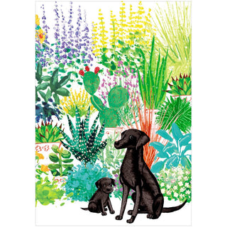 Caspari Papa Lab And Puppy Father's Day Greeting Card - 1 card with envelope 96428-17