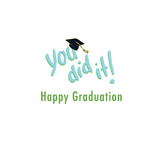Caspari At The Peak Graduation Die Cut Greeting Card - 1 card with envelope 96441-18