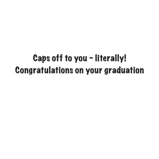 Caspari 2026 Grad Hat Graduation Die Cut Greeting Card - 1 card with envelope 96442-18