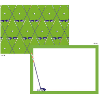 Caspari Golf Club Correspondence Cards - includes 12 cards & envelopes 96604CCU12