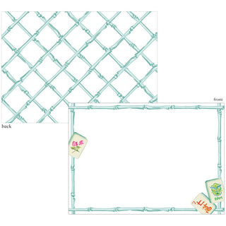 Caspari Mahjong Correspondence Cards - includes 12 cards & envelopes 96605CCU12