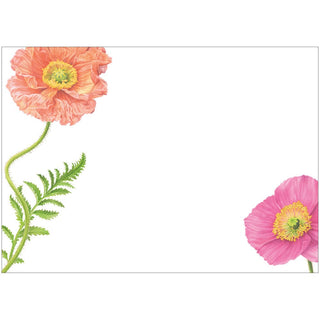Caspari Poppy Correspondence Cards - includes 12 cards & envelopes 96607CCU12