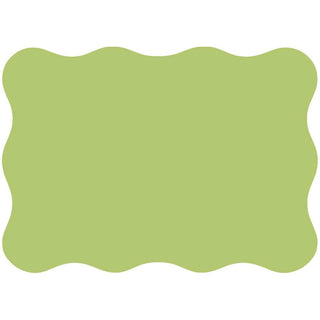 Caspari Scallop Border Moss Green Die Cut Correspondence Cards - includes 12 cards & envelopes 96608CCU12