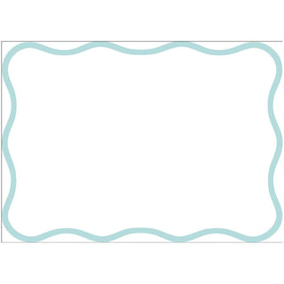 Caspari Scallop Border Robin'S Egg Die Cut Correspondence Cards - includes 12 cards & envelopes 96609CCU12