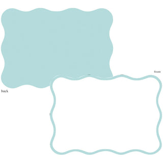 Caspari Scallop Border Robin'S Egg Die Cut Correspondence Cards - includes 12 cards & envelopes 96609CCU12