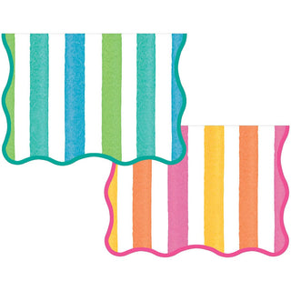 Caspari Cafe Stripe Assorted Die Cut Boxed Note Cards - includes 8 notes & envelopes 96615.46