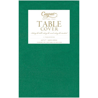 Caspari Moiré Green Paper Linen Tablecover 4.5' X 7' - includes 1 Tablecover 970TCP
