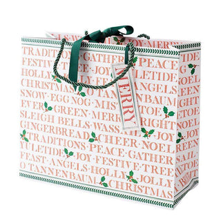 Caspari Yuletide Cheer Gift Bag Lg 11 3/4 X 4 3/4 X 10 9741B3