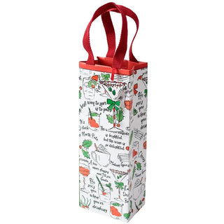 Caspari Holiday Spirits Bottle Bag 5 X 3 1/2 X 13 9751B4