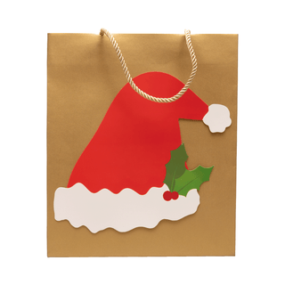 Caspari Be Merry Large Gift Bag 10"L x 4.75"W x 11.75"H - includes 1 bag 9752B7