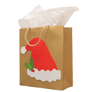Caspari Be Merry Large Gift Bag 10"L x 4.75"W x 11.75"H - includes 1 bag 9752B7