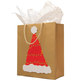 Caspari Be Merry Large Gift Bag 10"L x 4.75"W x 11.75"H - includes 1 bag 9752B7