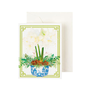 Caspari Potted Amaryllis Enclosures 4 Pk Gallery 9755ENC