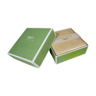 Caspari Jute Natural-Paper Linen Napkin Box Cocktail-Airlaid 9760B