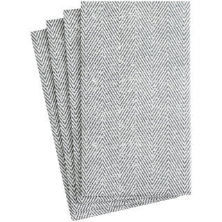 Caspari Jute Charcoal-Paper Linen Guest Towels Airlaid - 12 In 9762GG