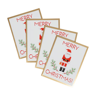 Caspari Little Santa Foil Enclosures 4 Pk Foil 97850ENC