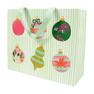 Caspari Painted Ornaments Gift Bag Lg 11 3/4 X 4 3/4 X 10 9797B3