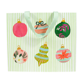 Caspari Painted Ornaments Gift Bag Lg 11 3/4 X 4 3/4 X 10 9797B3