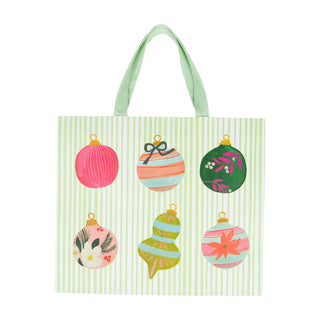 Caspari Painted Ornaments Gift Bag Lg 11 3/4 X 4 3/4 X 10 9797B3