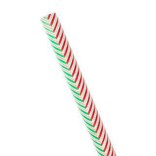 Caspari Candy Cane Stripes White Roll Wrap 30 Inch X 8Ft-2 Inch Core 9810RC