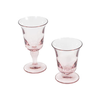 Acrylic Flared Wine Glass-Lt Rose Acry Flared Wine Glass-Short 9.6 Oz
