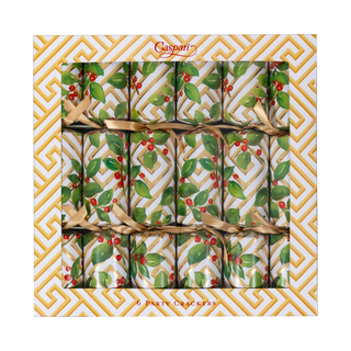 Holly And Fretwork Celebration Crackers - includes 6 Celebration Crackers