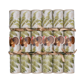 Turkey Among Ferns Celebration Crackers - includes 6 Celebration Crackers
