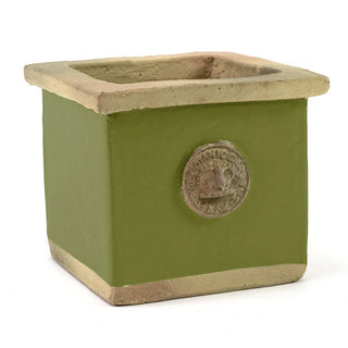 Kew Garden Square Herb Pot -  Moss Green