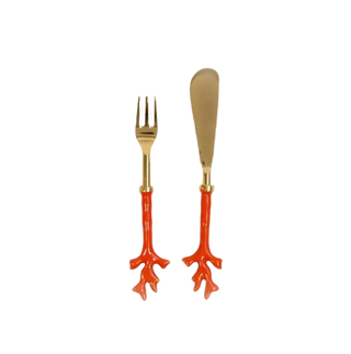 Coral Spreader & Hors d'oeuvre Fork - Set of 2