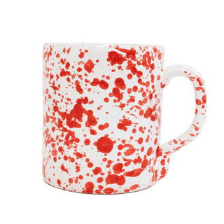 Abigails Taverna Speckled Mug - Red & White