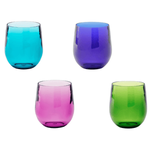 Caspari Jewel Tones Acrylic Tumbler Giftset Acrylic 12 Oz Tumbler-Gift Set ACR100SET.A