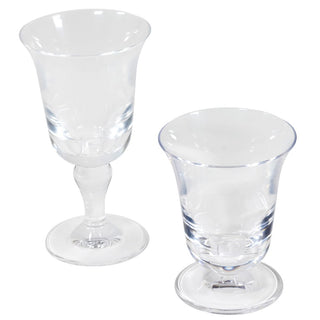 Caspari Acrylic Flared Wine Glass-Clear Acry Flared Wine Glass-Short 9.6 Oz ACR500
