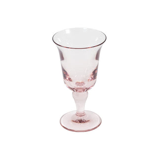 Caspari Acrylic Flared Wine Glass-Lt Rose Acry Flared Wine Glass-Short 9.6 Oz ACR507