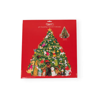 Caspari Caroling Pets Christmas Tree Christmas 3D Advent Calendars - I Each ADV285