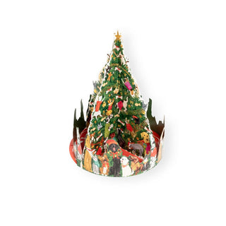 Caspari Caroling Pets Christmas Tree Christmas 3D Advent Calendars - I Each ADV285