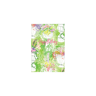 Caspari Floral Whimsy Birthday - Set Of Six Greeting Cards And Envelopes BDAY-FLORWHIMSY